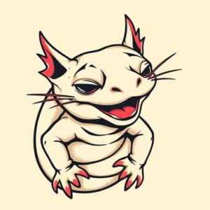 Pop Art Axolotl Tattoo