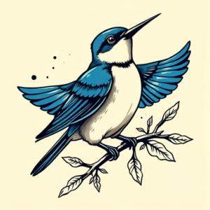 Pop Art Bluebird Tattoo