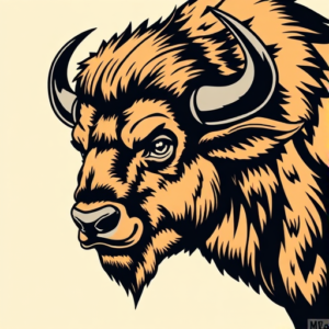 Pop Art Buffalo Tattoo