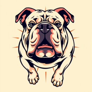 Pop Art Bulldog Tattoo