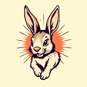 Pop Art Bunny Tattoo