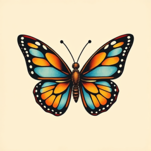 Pop Art Butterfly Tattoo