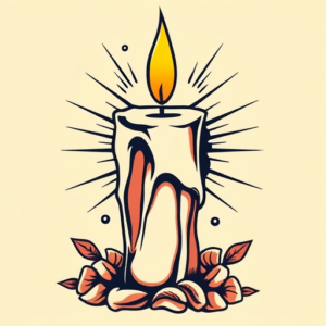 Pop Art Candle Tattoo