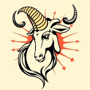 Pop Art Capricorn Tattoo