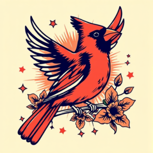 Pop Art Cardinal Tattoo