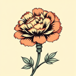 Pop Art Carnation Tattoo