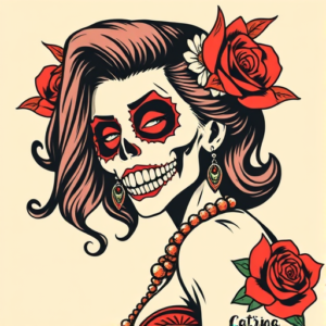 Pop Art Catrina Tattoo