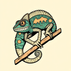 Pop Art Chameleon Tattoo