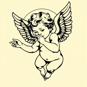 Pop Art Cherub Tattoo