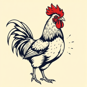 Pop Art Chicken Tattoo