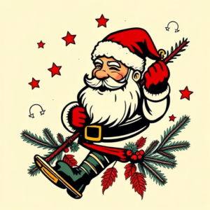 Pop Art Christmas Tattoo