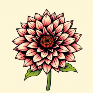 Pop Art Chrysanthemum Tattoo