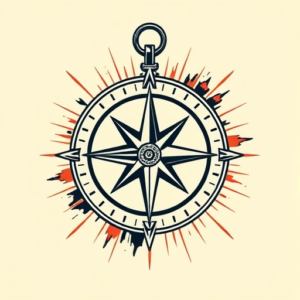 Pop Art Compass Tattoo