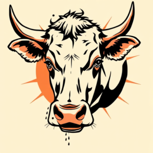 Pop Art Cow Tattoo