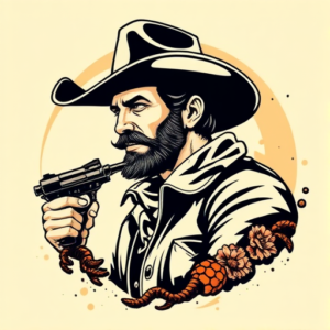 Pop Art Cowboy Tattoo