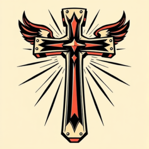 Pop Art Cross Tattoo