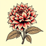 Pop Art Dahlia Tattoo