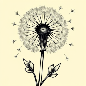 Pop Art Dandelion Tattoo