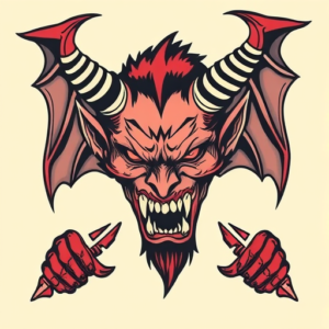 Pop Art Demon Tattoo
