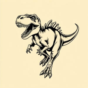 Pop Art Dinosaur Tattoo