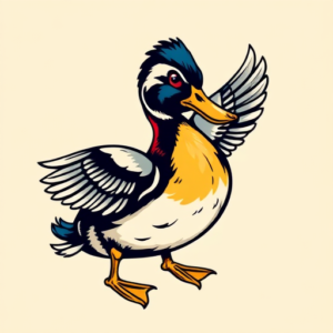 Pop Art Duck Tattoo