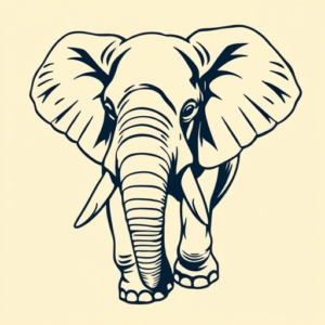 Pop Art Elephant Tattoo