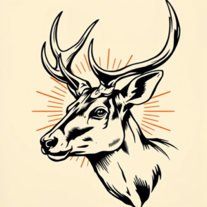 Pop Art Elk Tattoo