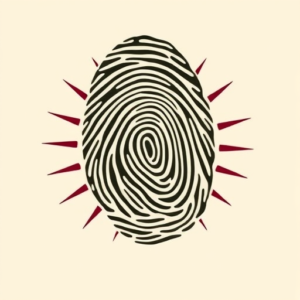 Pop Art Fingerprint Tattoo