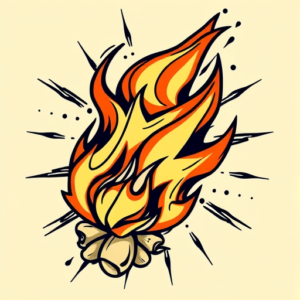 Pop Art Fire Tattoo
