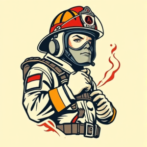 Pop Art Firefighter Tattoo