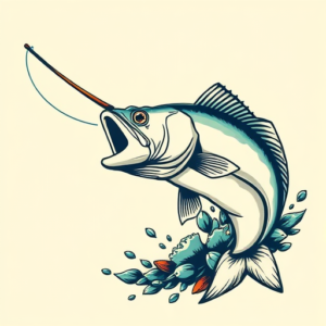 Pop Art Fishing Tattoo