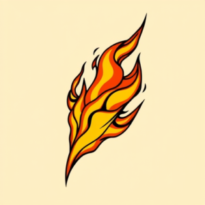 Pop Art Flame Tattoo