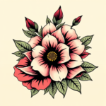 Pop Art Floral Tattoo