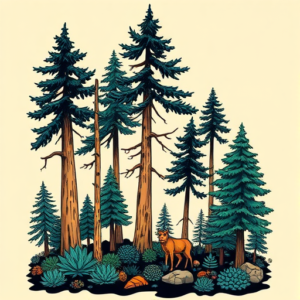 Pop Art Forest Tattoo