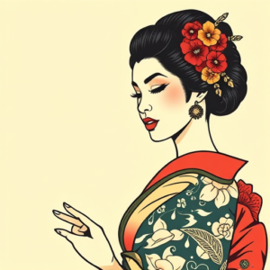 Pop Art Geisha Tattoo