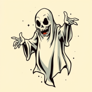 Pop Art Ghost Tattoo