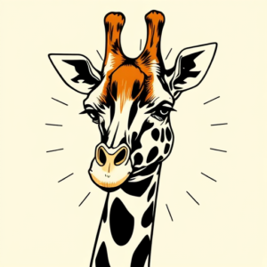 Pop Art Giraffe Tattoo