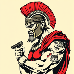 Pop Art Gladiator Tattoo
