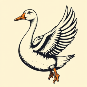 Pop Art Goose Tattoo