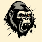 Pop Art Gorilla Tattoo