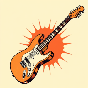 Pop Art Guitar Tattoo