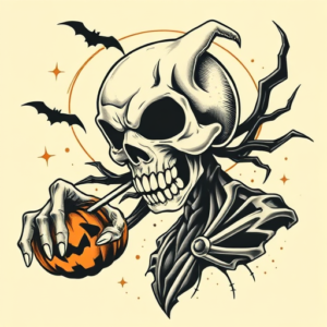 Pop Art Halloween Tattoo