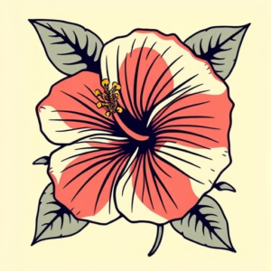 Pop Art Hibiscus Tattoo