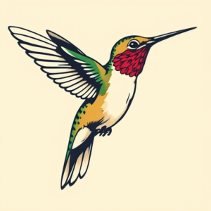 Pop Art Hummingbird Tattoo