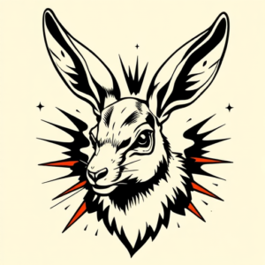 Pop Art Jackalope Tattoo
