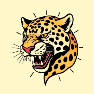 Pop Art Jaguar Tattoo