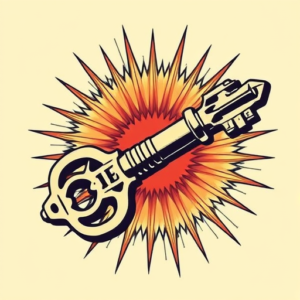 Pop Art Key Tattoo