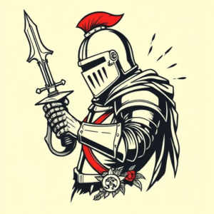 Pop Art Knight Tattoo
