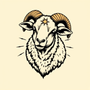 Pop Art Lamb Tattoo