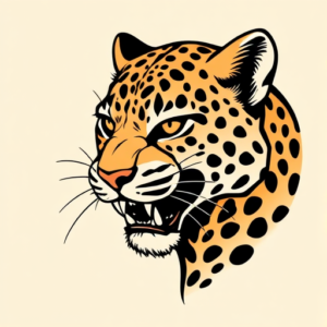 Pop Art Leopard Tattoo